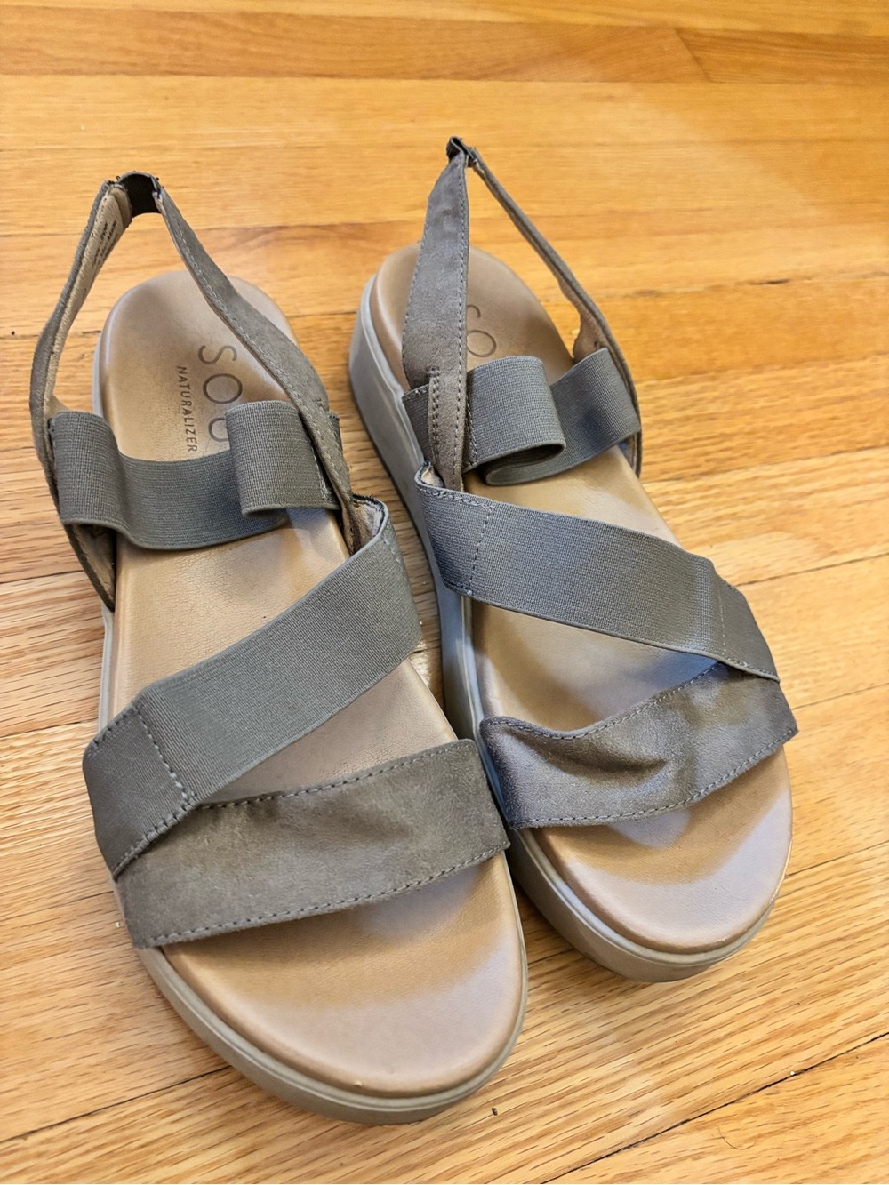 Soul Naturalizer Women's Elastic Strap Slingback Sandals - Taupe